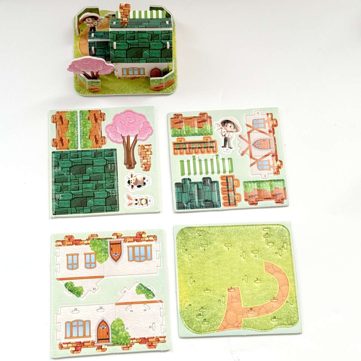 Building Toy Architectural Model Toy Set Model Random Quantity 4 Pcs