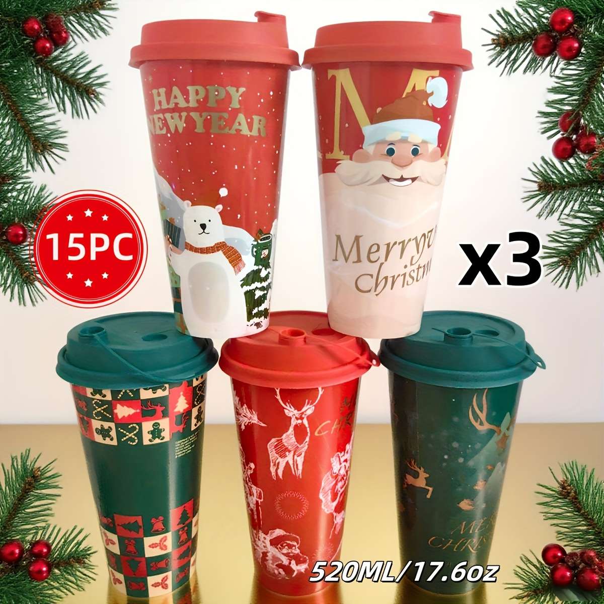 Water Cup Style 22 Oz   650 Ml 15 Assorted Sets