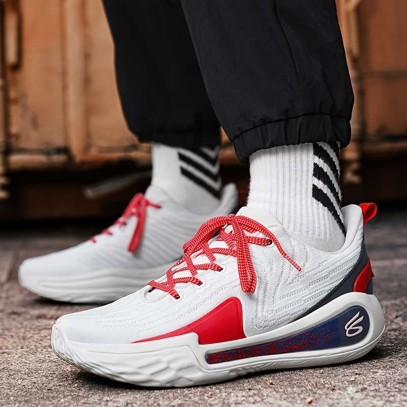 Sneakers White Red Size Uk 7