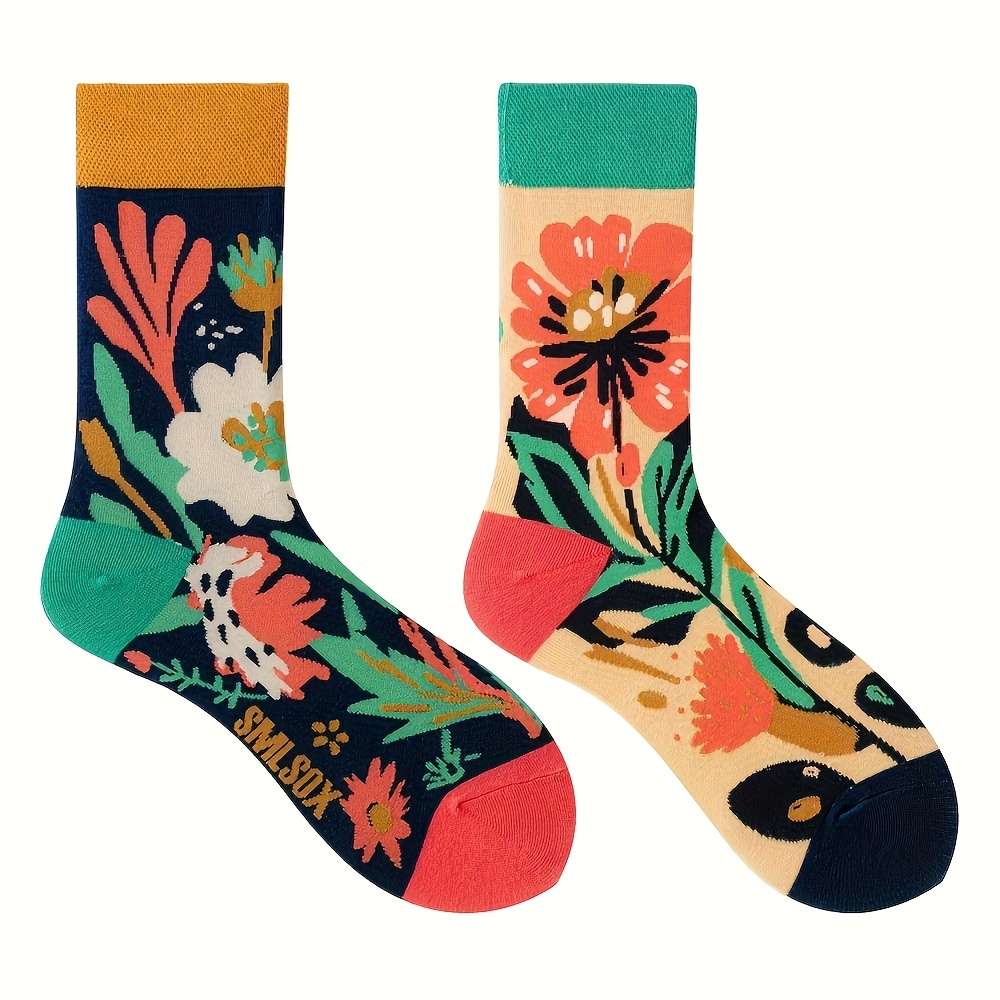 Women S Socks Color Mixed ColorFloral Splendor1 Pair Size Onesize