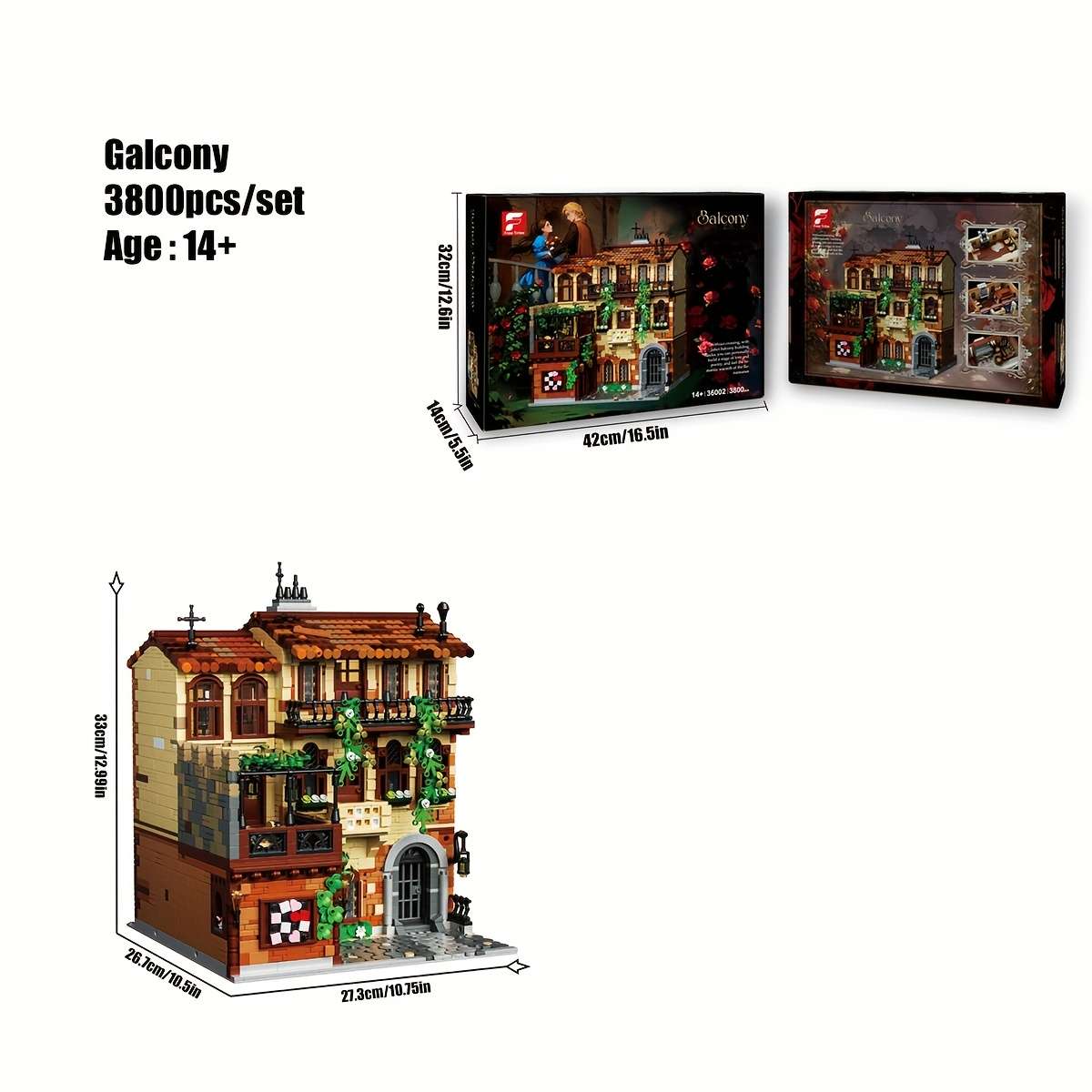 Building Toy Architectural Model Toy Set Style 36002 Balcony