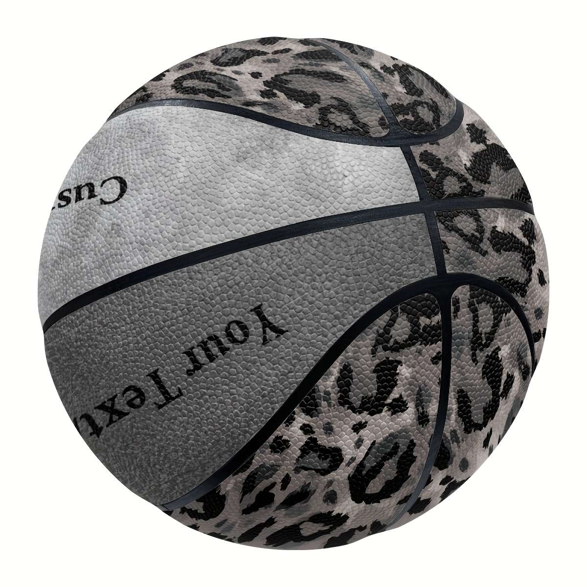 Basketball Color Gray Leopard Print Size7