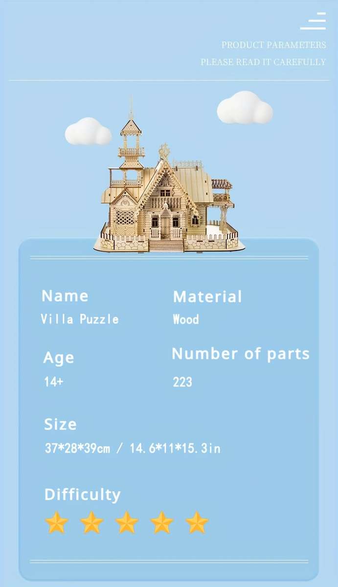 Building Toy Architectural Model Toy Set Material Wood