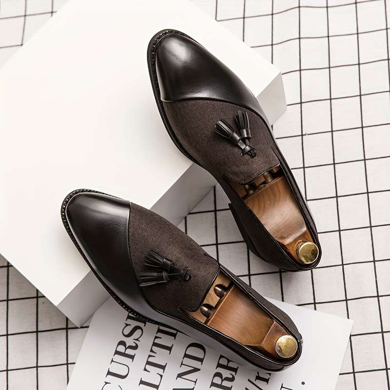 Mens Leather Shoes Color Black Sizeuk 10