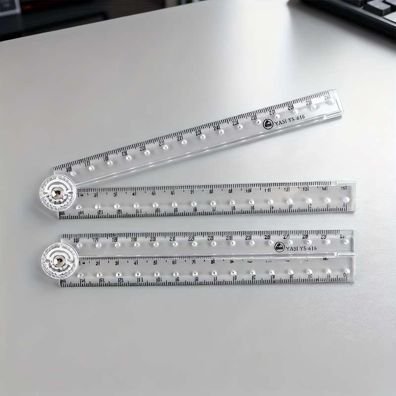 Ruler Model 30Cm Folding*1 Free Protractor*1 Itemsacrylic Transparent Ruler