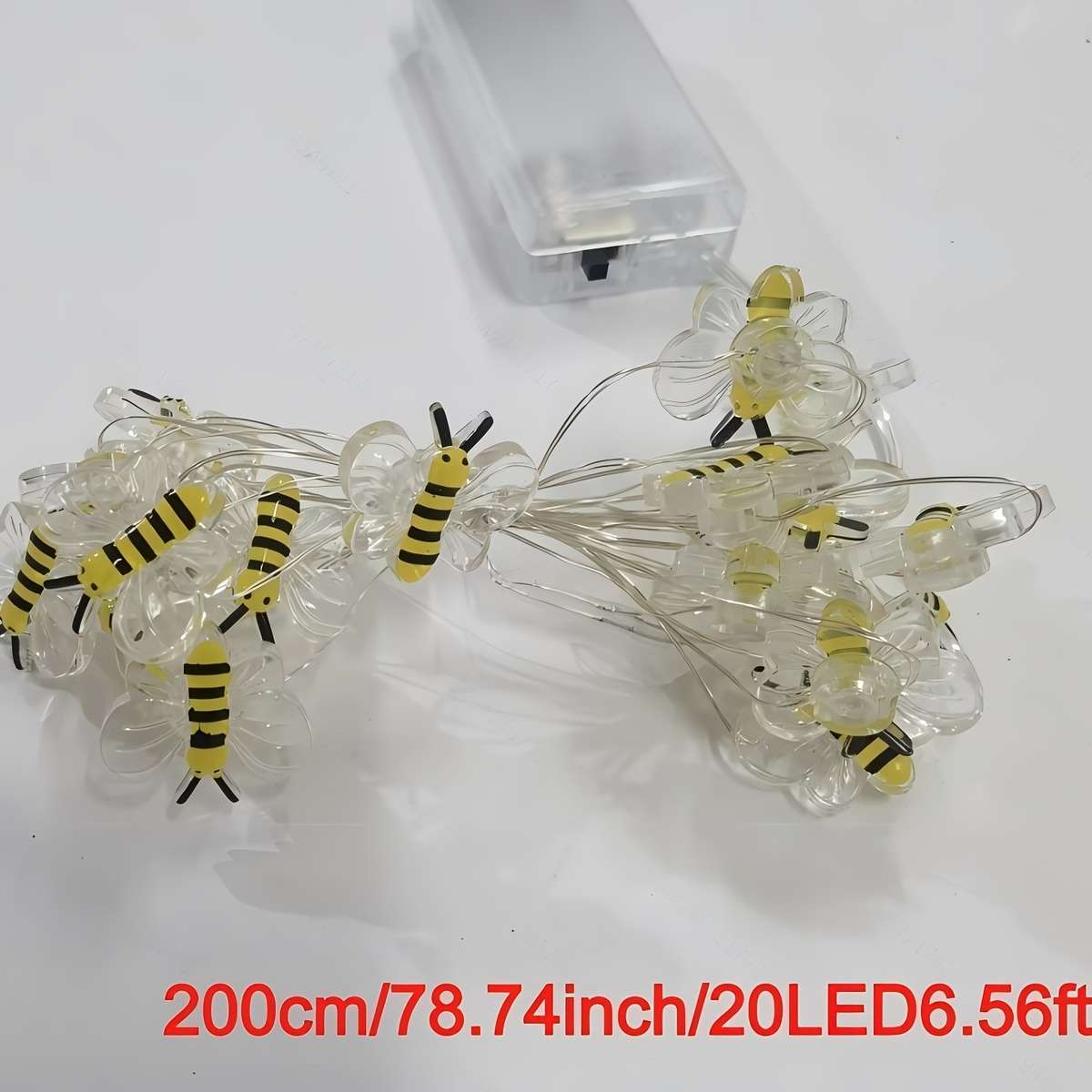 20Led Elegant Cute Bee Shaped String Lights Ideal For Outdoor Garden