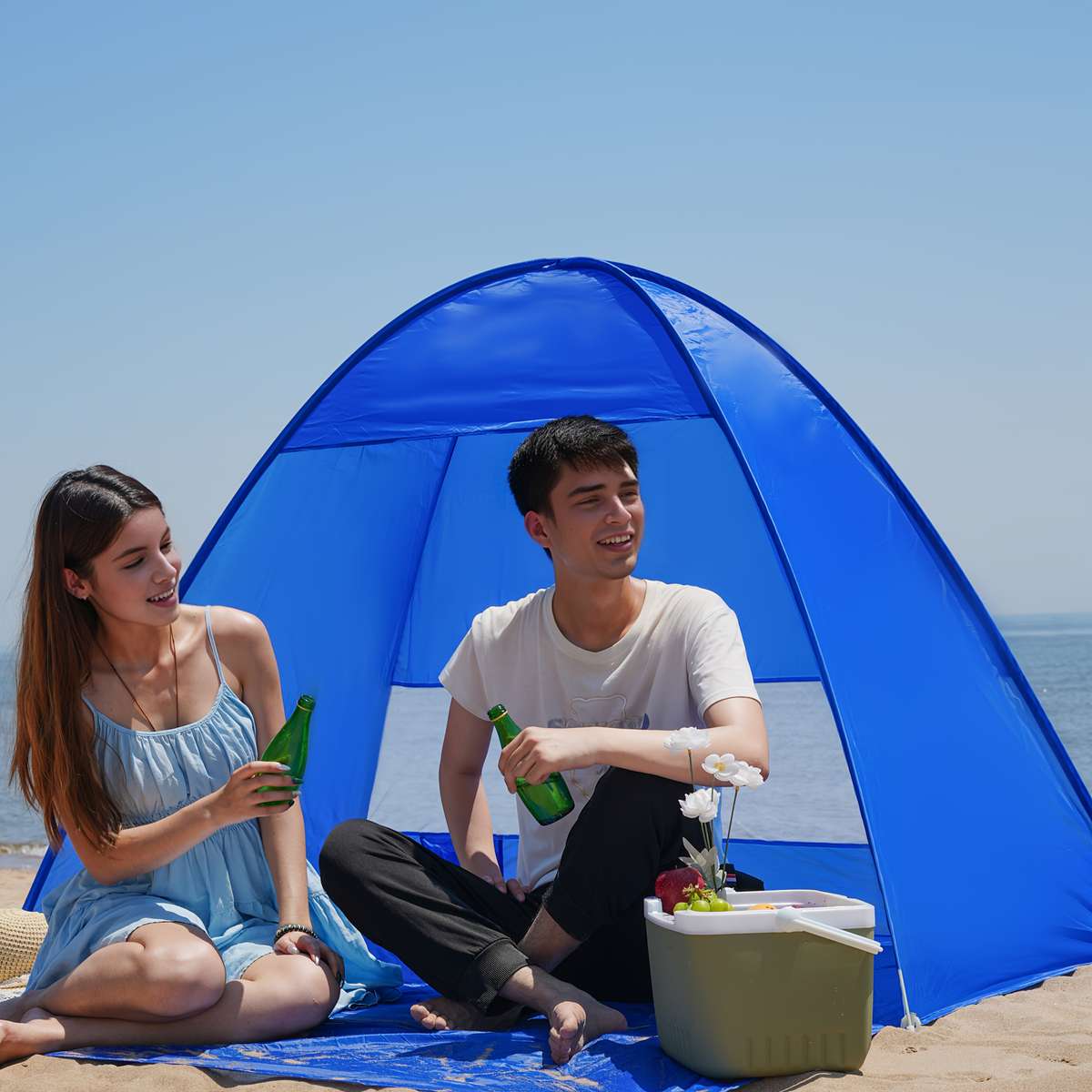 Pakicetus Instant Pop Up Beach Tent Large Portable Camping Shelter Sun Shade