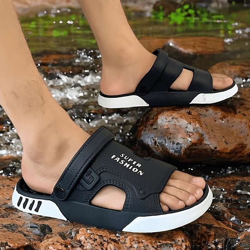 Sandals Color Black & White Size Uk 7.5 8 Wide