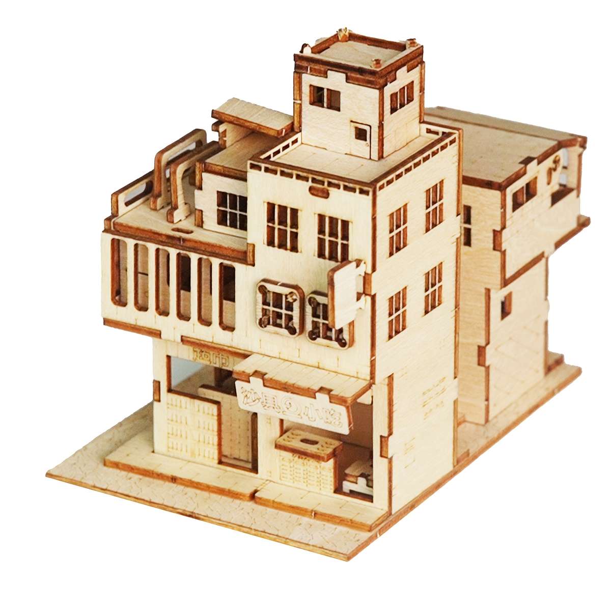 3D Building Model Puzzle Set Items Southern Cabin