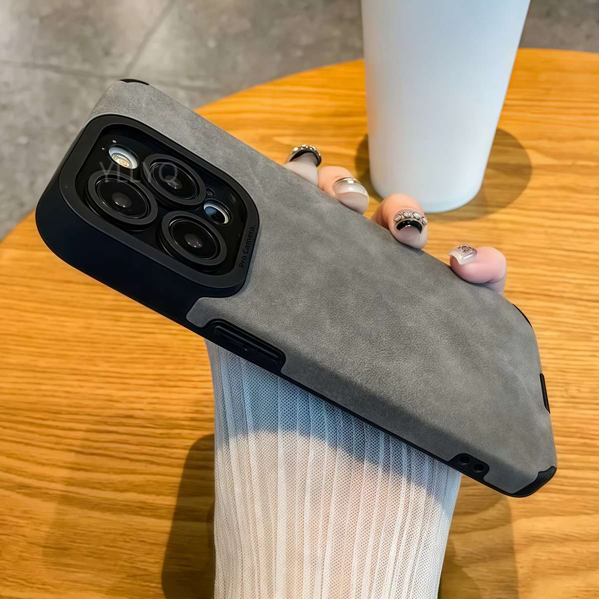 1Pc Black For iPhone 16 Pro Max Phone Case Phone Cover