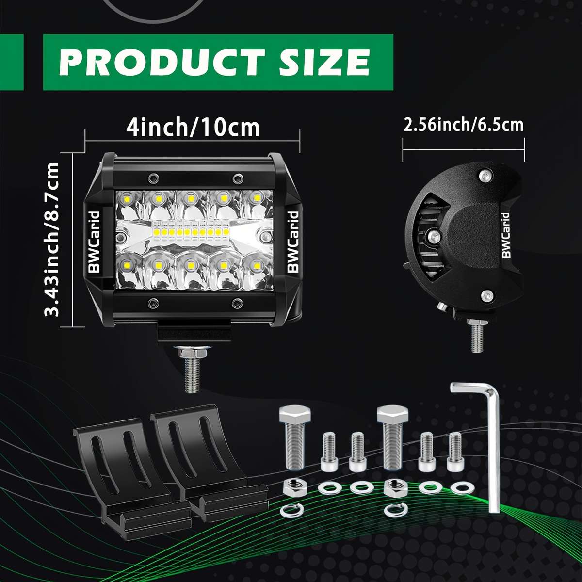 Car Lights Model 2Pcs 10.16Cm Lamp