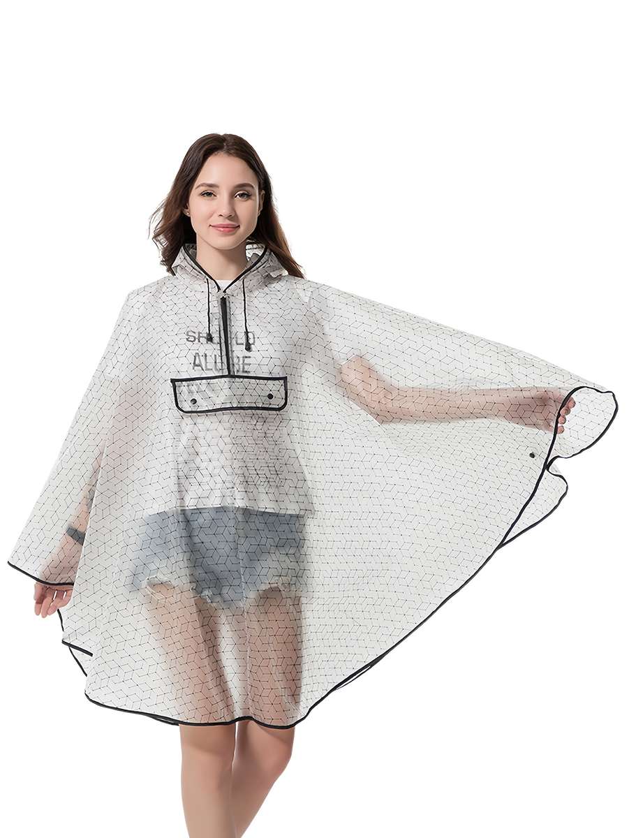 Raincoat White Size Asian Onesize