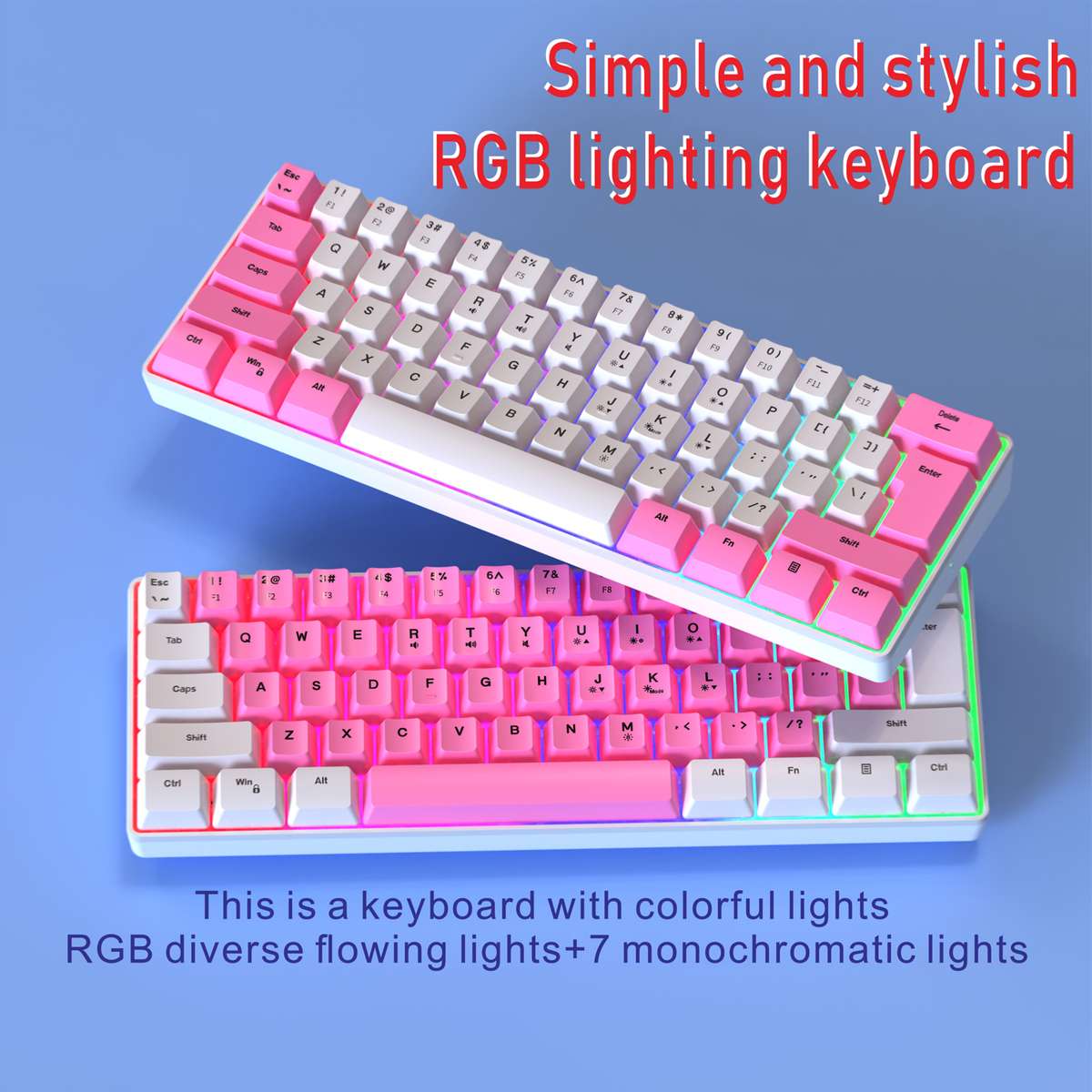 Keyboard Color Backlit keyboard   white  add  pink