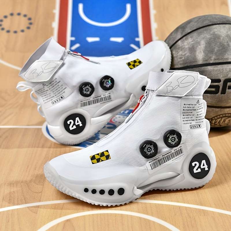 Basketball Shoes Color White Pink Sizeuk 4
