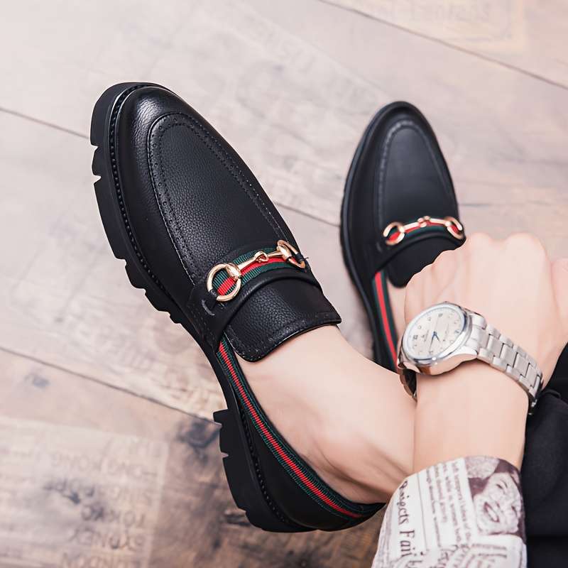 Mens Leather Shoes Color Black Sizeuk 5.5