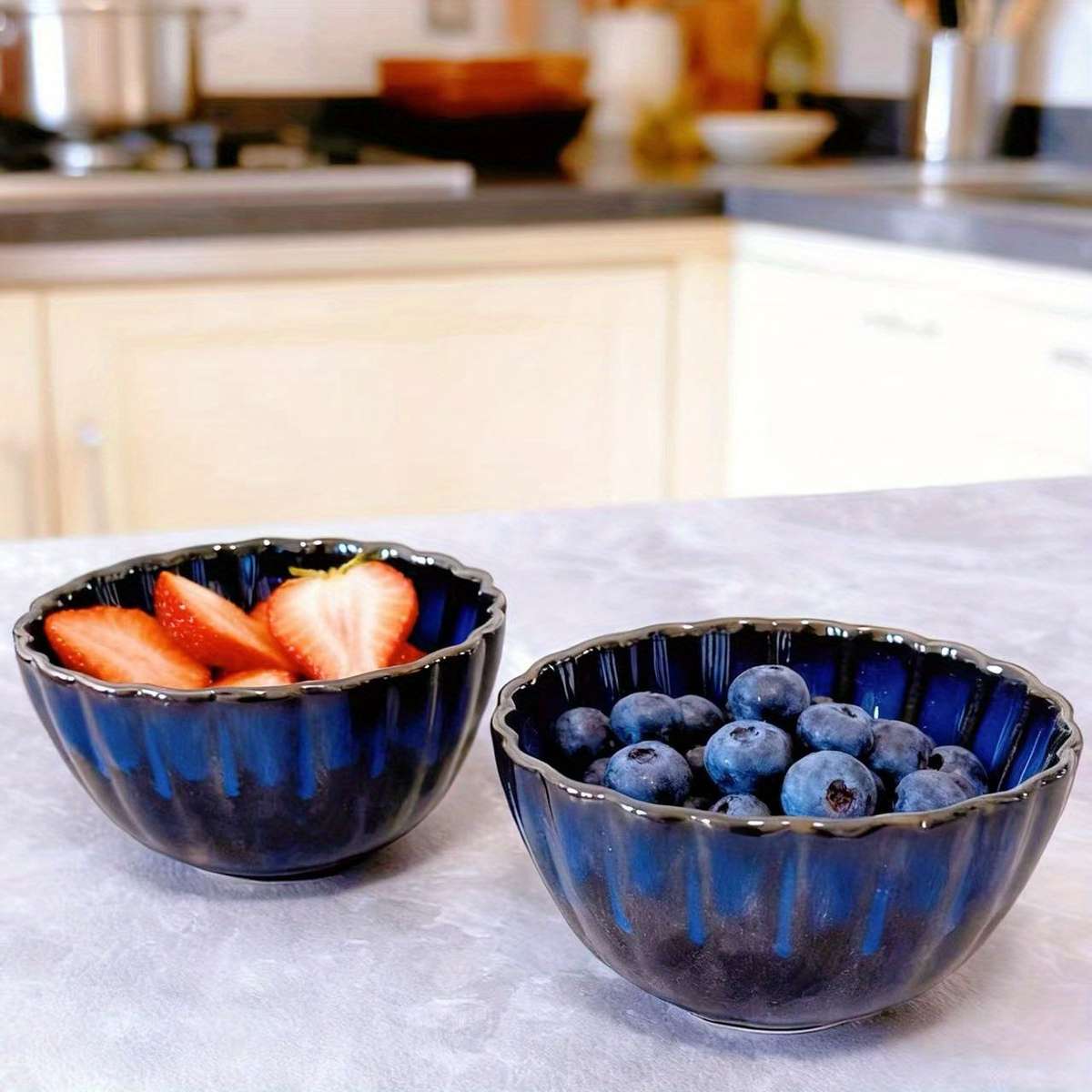 Bowl Color Upgraded Blue 6Inch Kiln Transformation Bowl