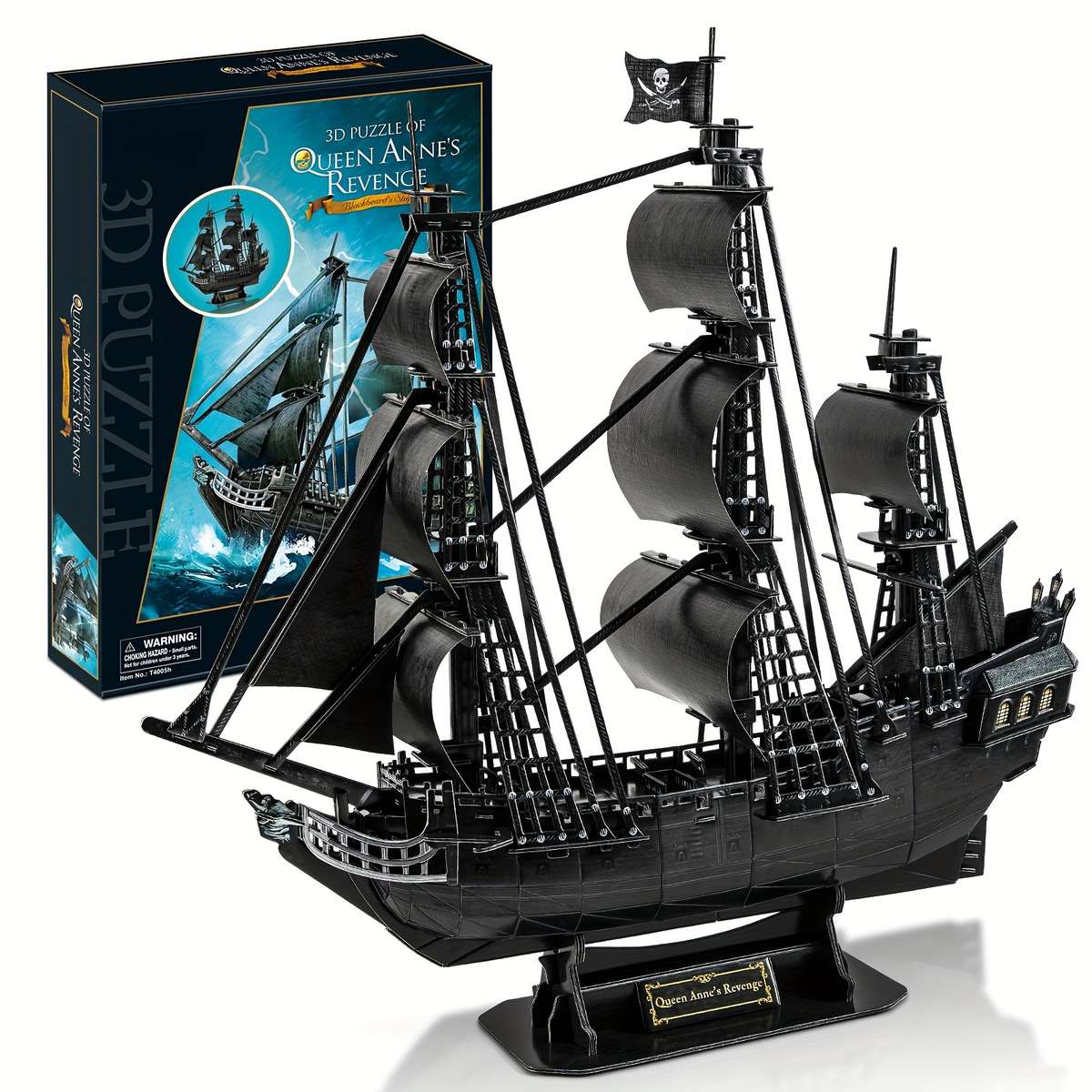 3D Jigsaw Puzzle Model Ship Items Black Pirate Ship