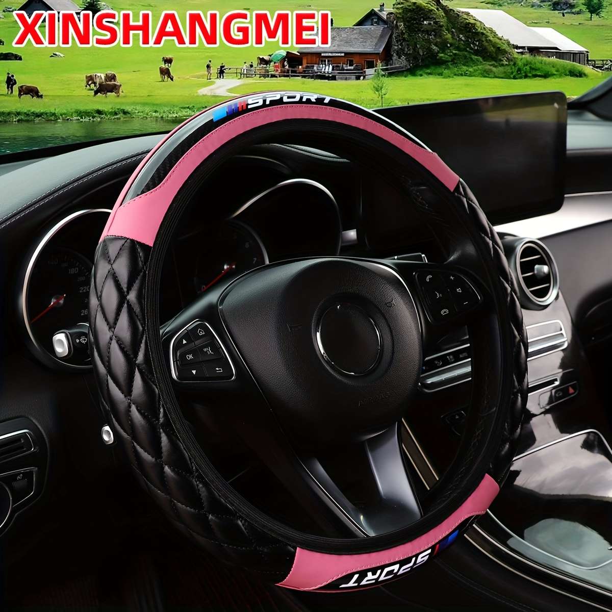 Car Steering Wheel Cover White