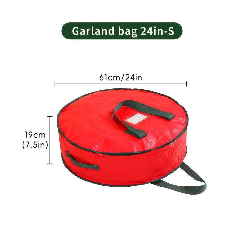 Premium Christmas Garland Storage Holiday Decorative Zipper Mobile Handbag For