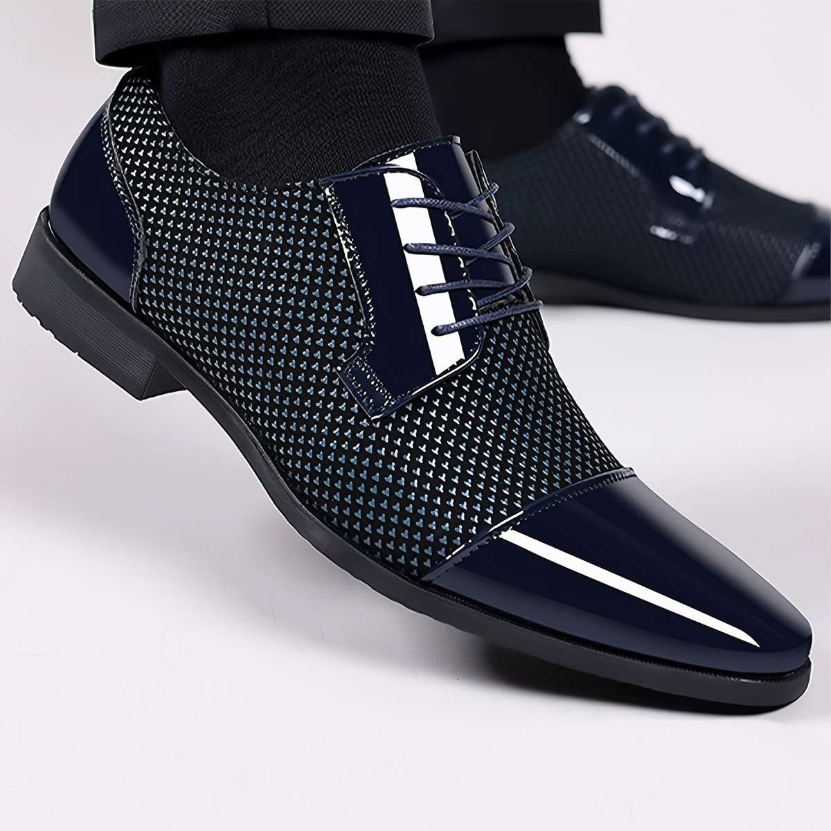 Mens Leather Shoes Color Black Sizeuk 10