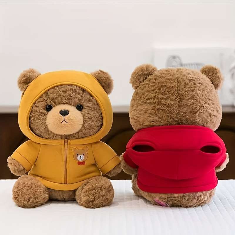 Plush Toys Items Yellow Sweatshirt Bear