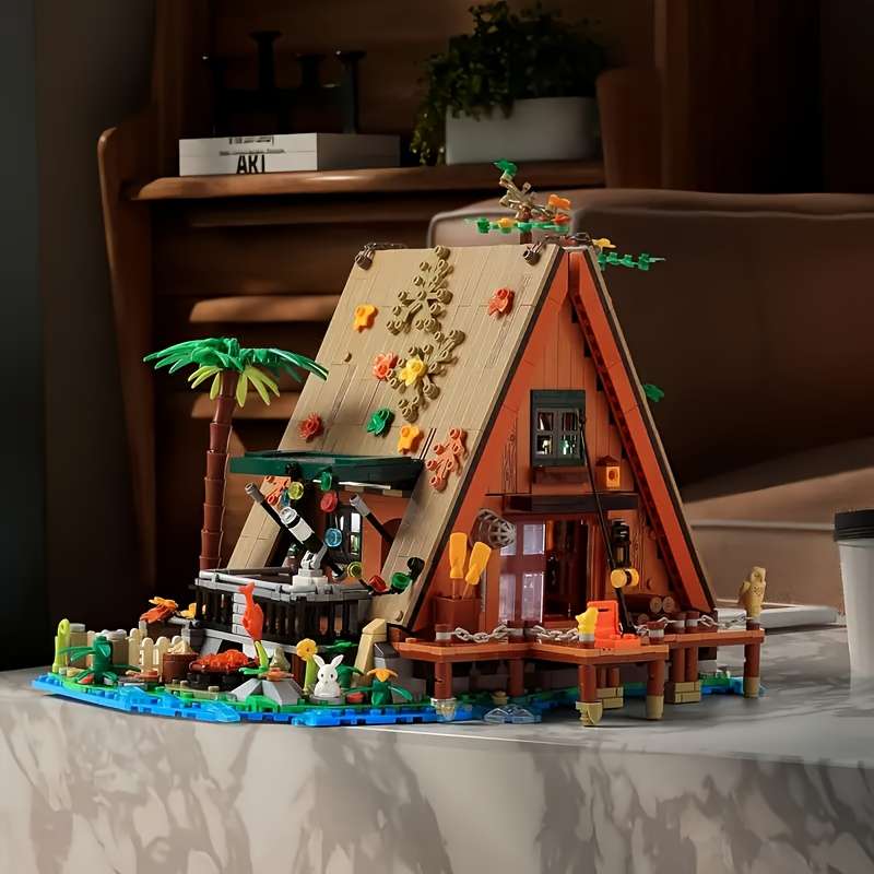 3D Building Model Puzzle Set Color Forest Villa