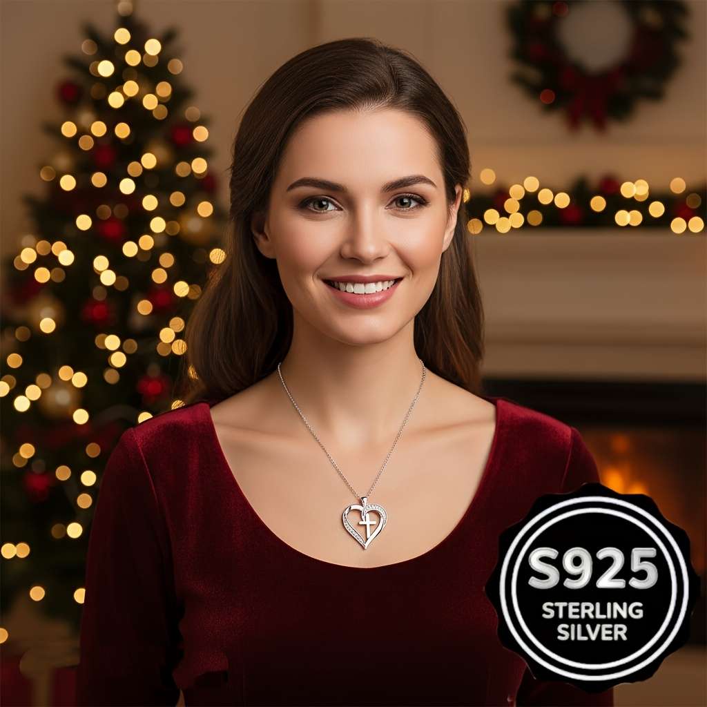 2Pcs Bohemian Rhinestone Heart Shaped S925