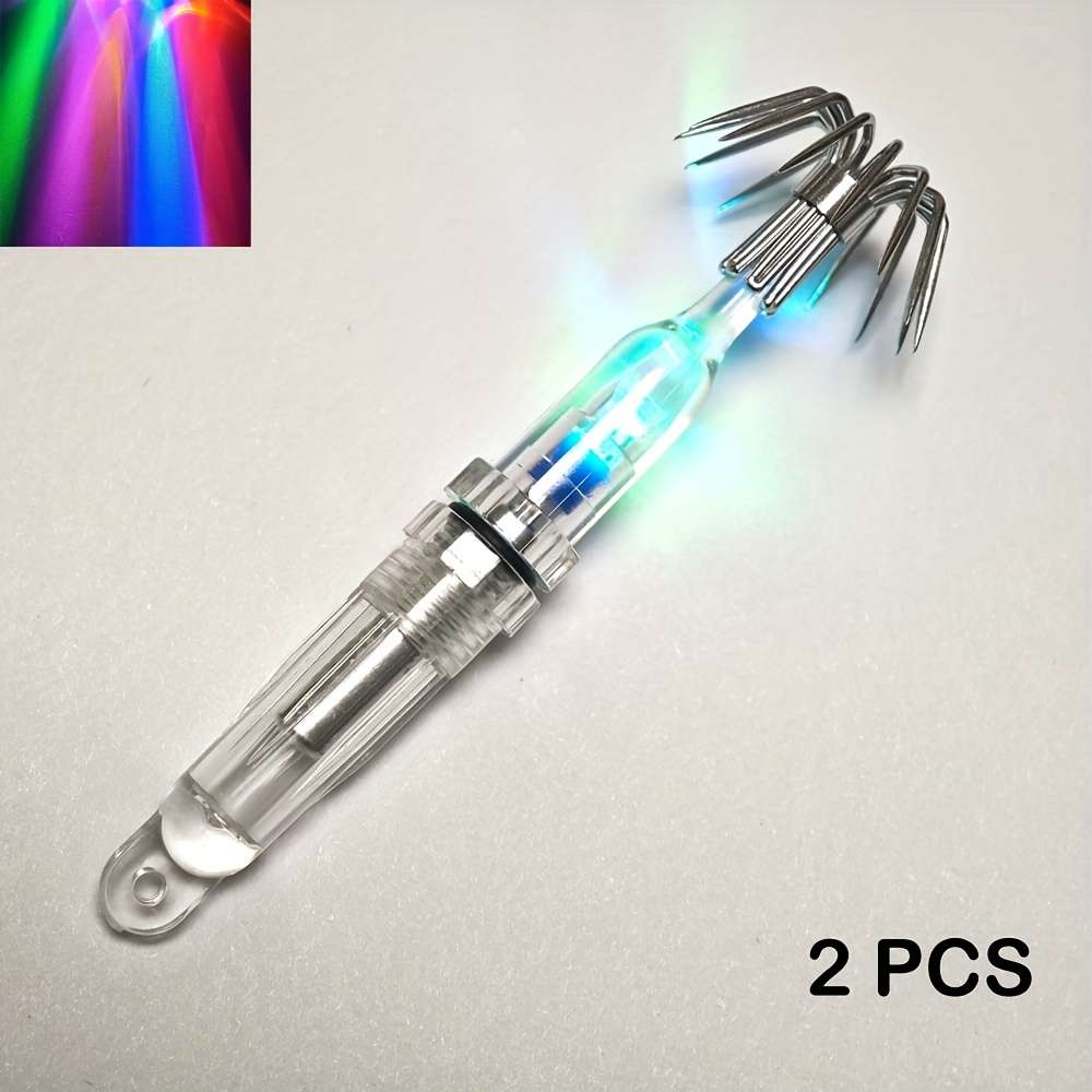 2pcs Squid Lures Fishing Lures with Sharp Hooks Night Fishing Octopus Lures