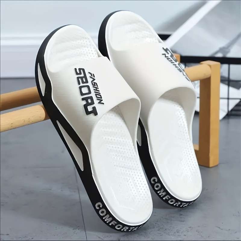 Men Slippers Summer Style Blue Size Uk 7.5