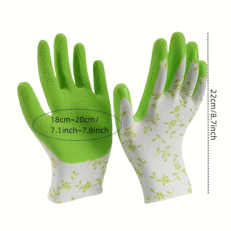 6 Pairs Green Set And Purple Set Multi Purpose Work Gloves