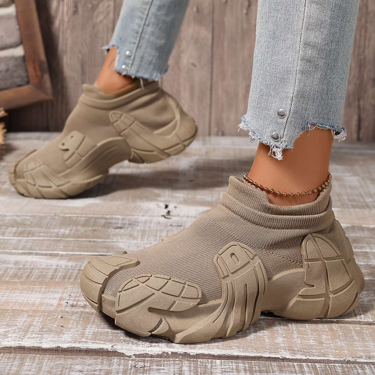 Women S Sneakers Color Khaki Sizeuk 5
