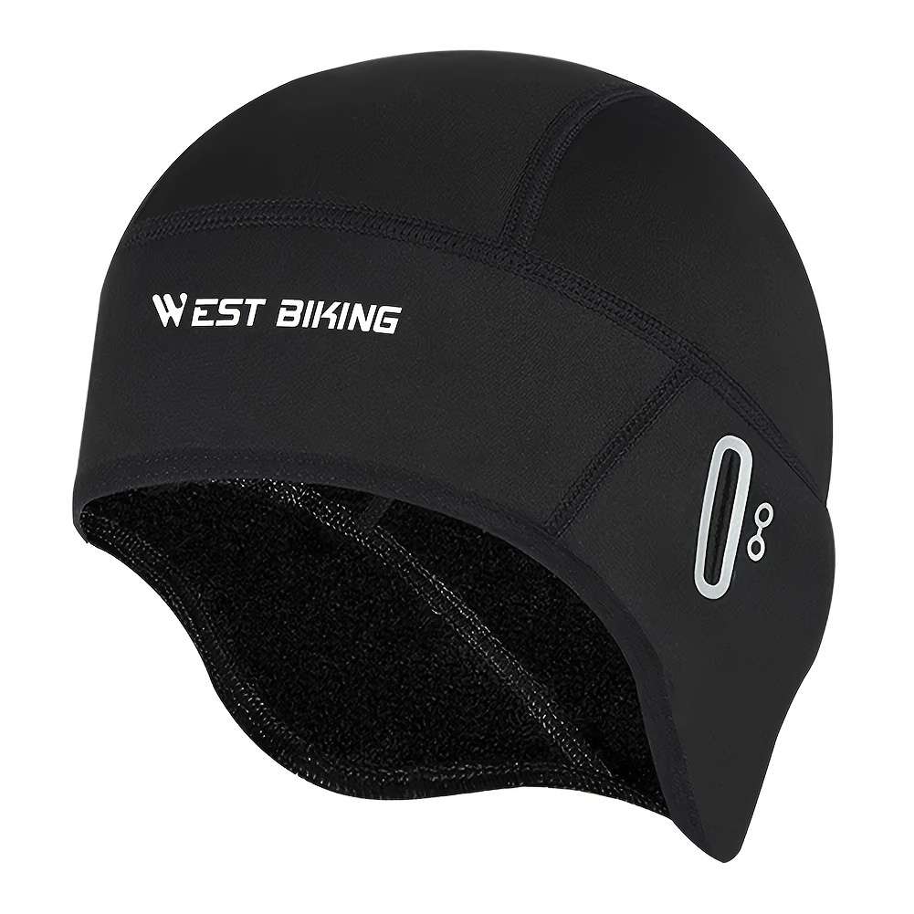 Outdoor Sports Cycling Warm Hat Multi-Functional with Eye Glass Hole Elastic Fleece Blac