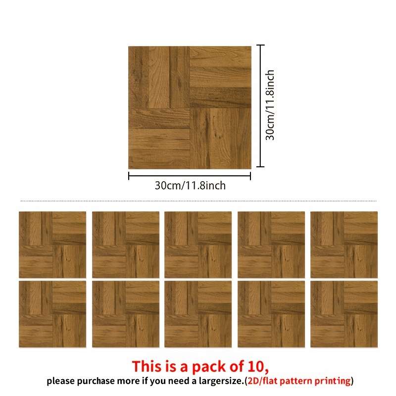 Self Adhesive Floor Stickers 11.8Inchx11.8Inch30X30Cm