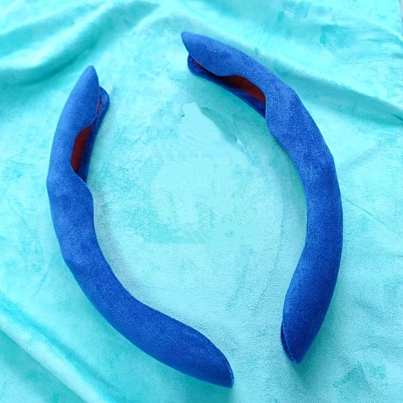 Car Steering Wheel Cover Dark Blue Left And Right Pair