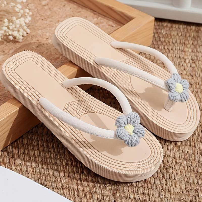 Ladies Summer Flip Flops Black+Red Uk 6