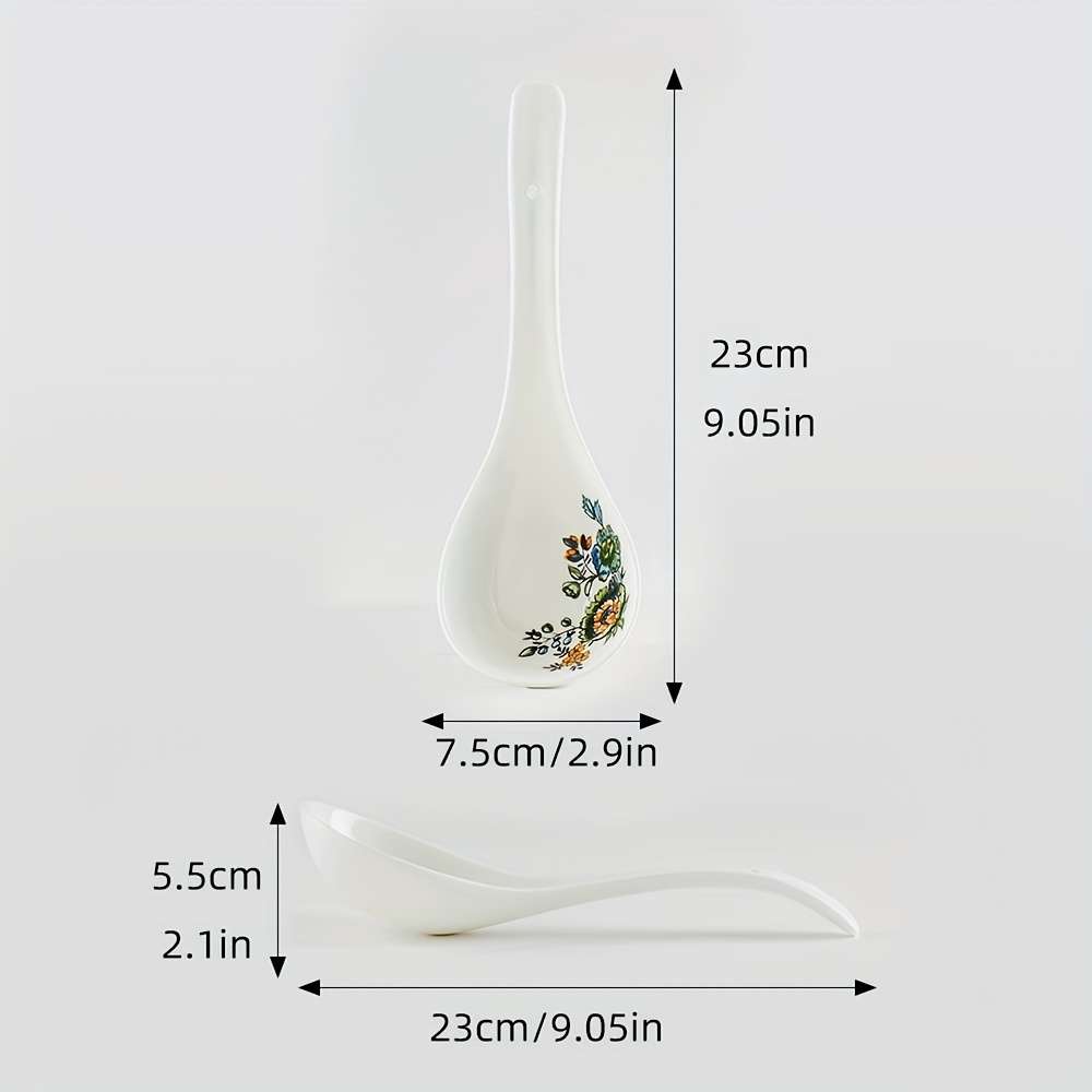 Bowl Items Four Small Soup Spoons  Spring Bud Flower