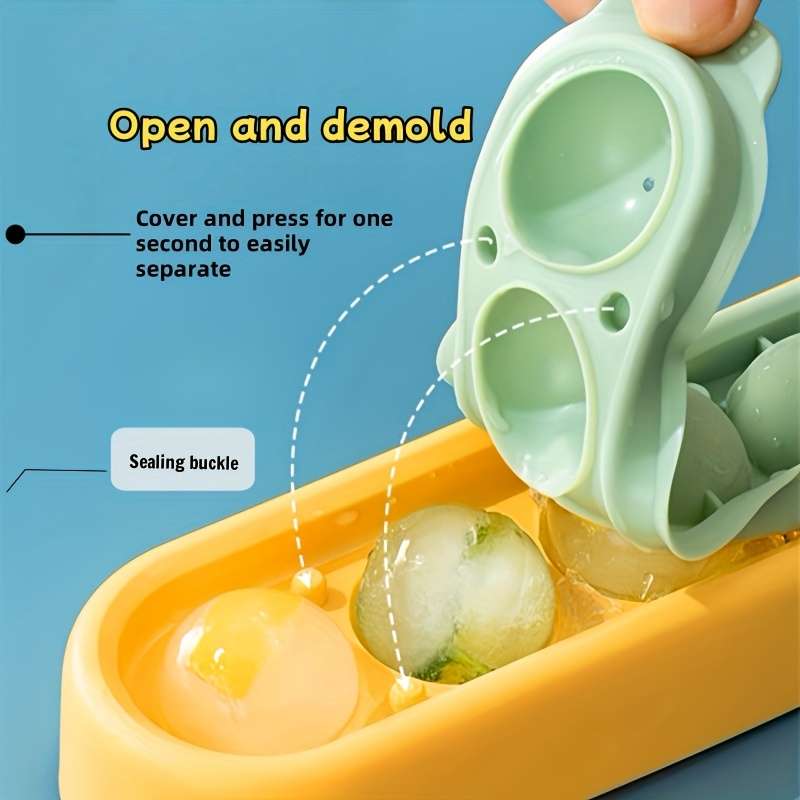 Ice Molds Color 2 Yellow Pieces  2 Green Pieces