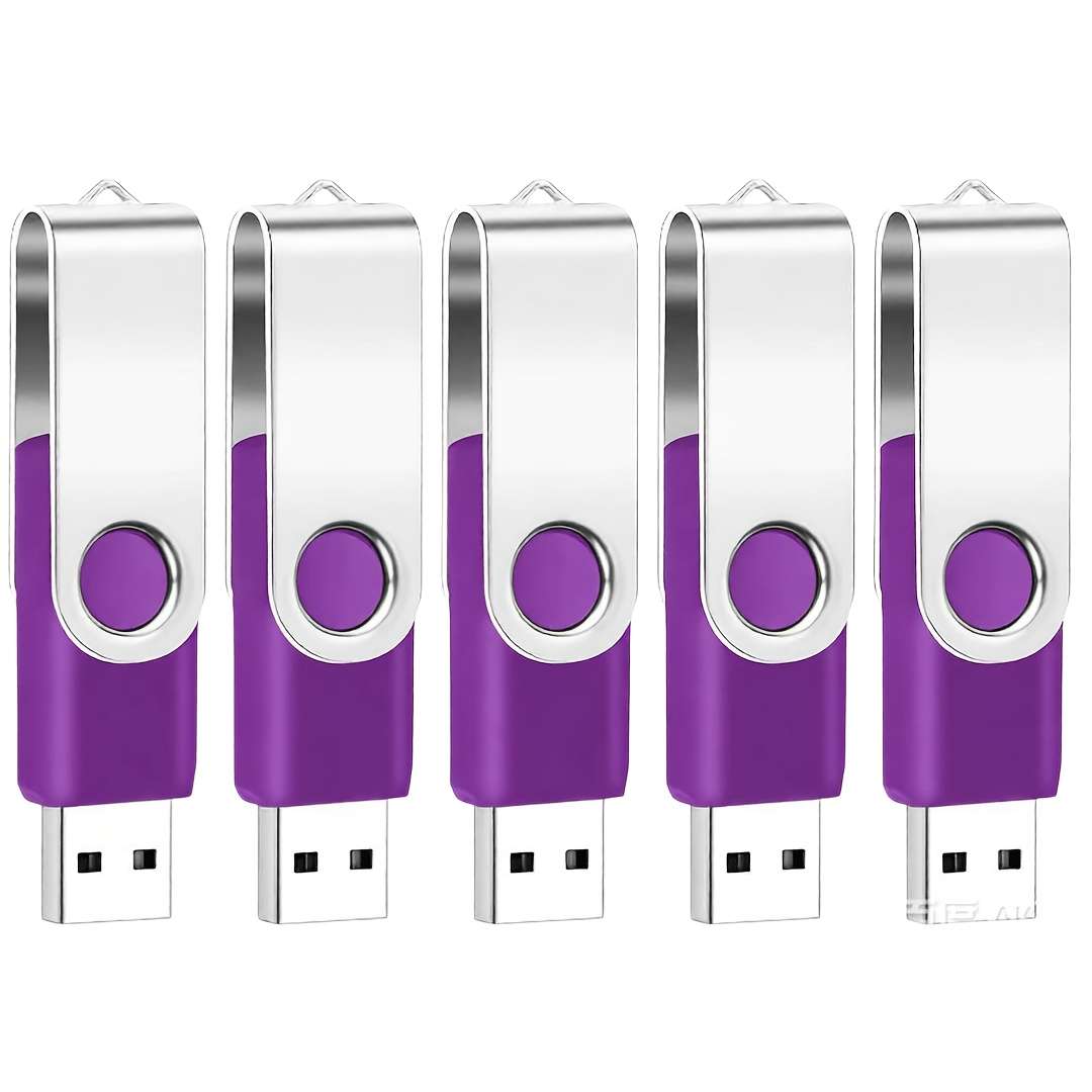 Usb Flash Drive Color 5Pcs Purple Storage 2Gb