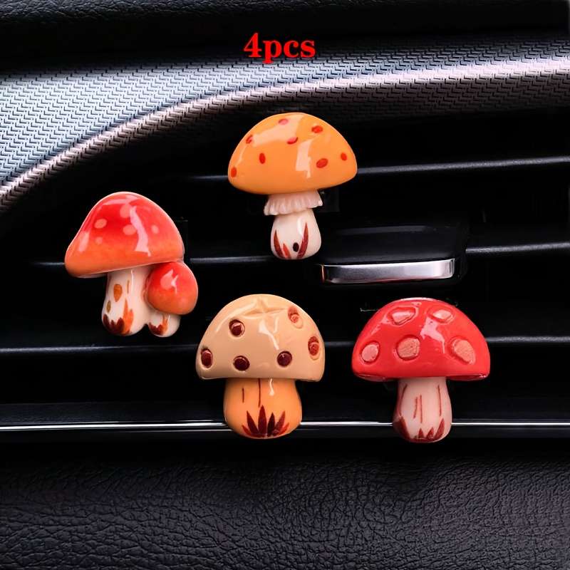Car Interior Decor Style Double Mushroom 2Pcs