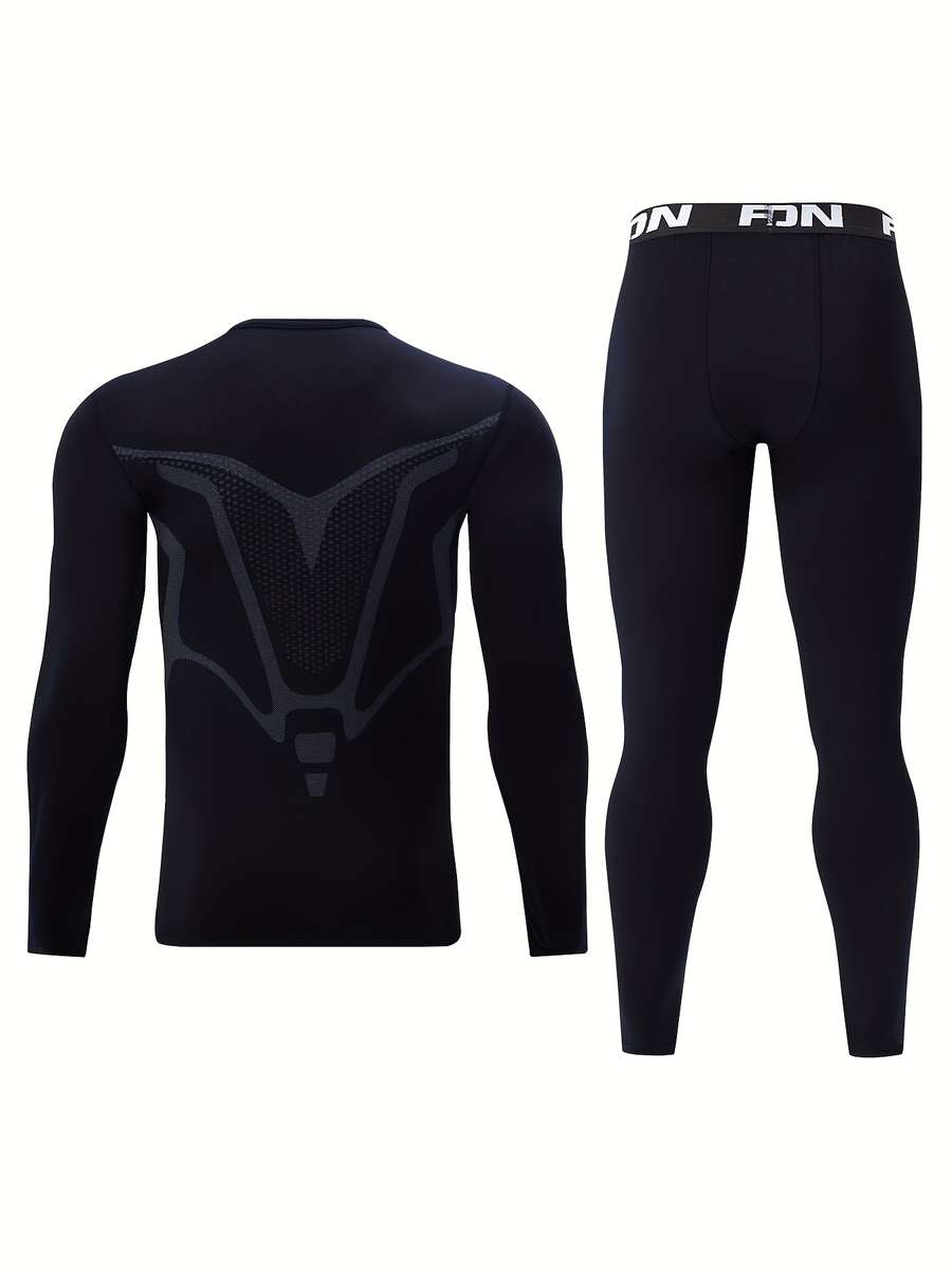 Thermal Underwear Color Black Bat Warm Set Sizem