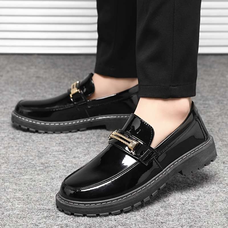 Mens Leather Shoes Color Black Sizeuk 8
