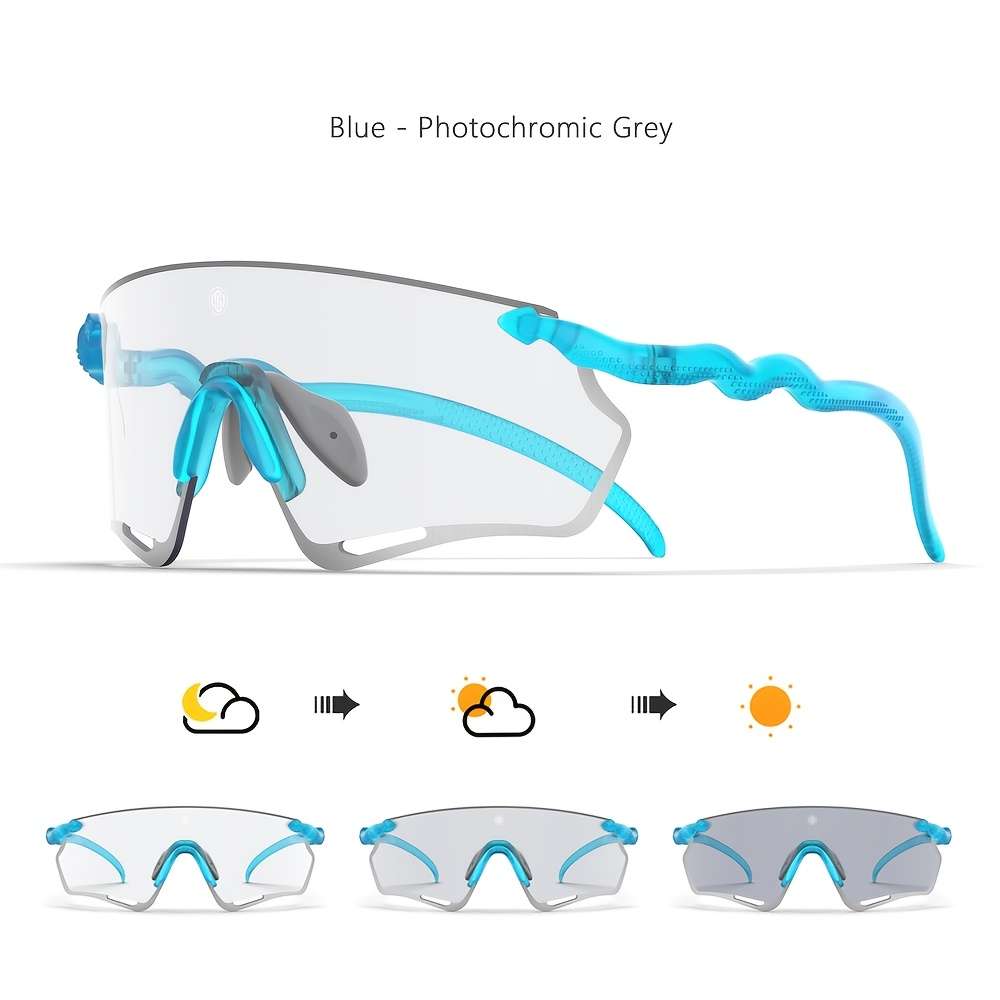 Cycling Glasses Color Blue  Photochromic Gray