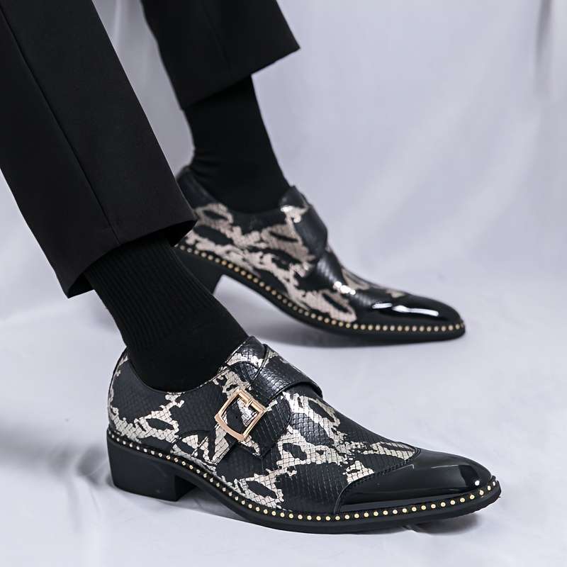 Mens Leather Shoes Color Black Sizeuk 7