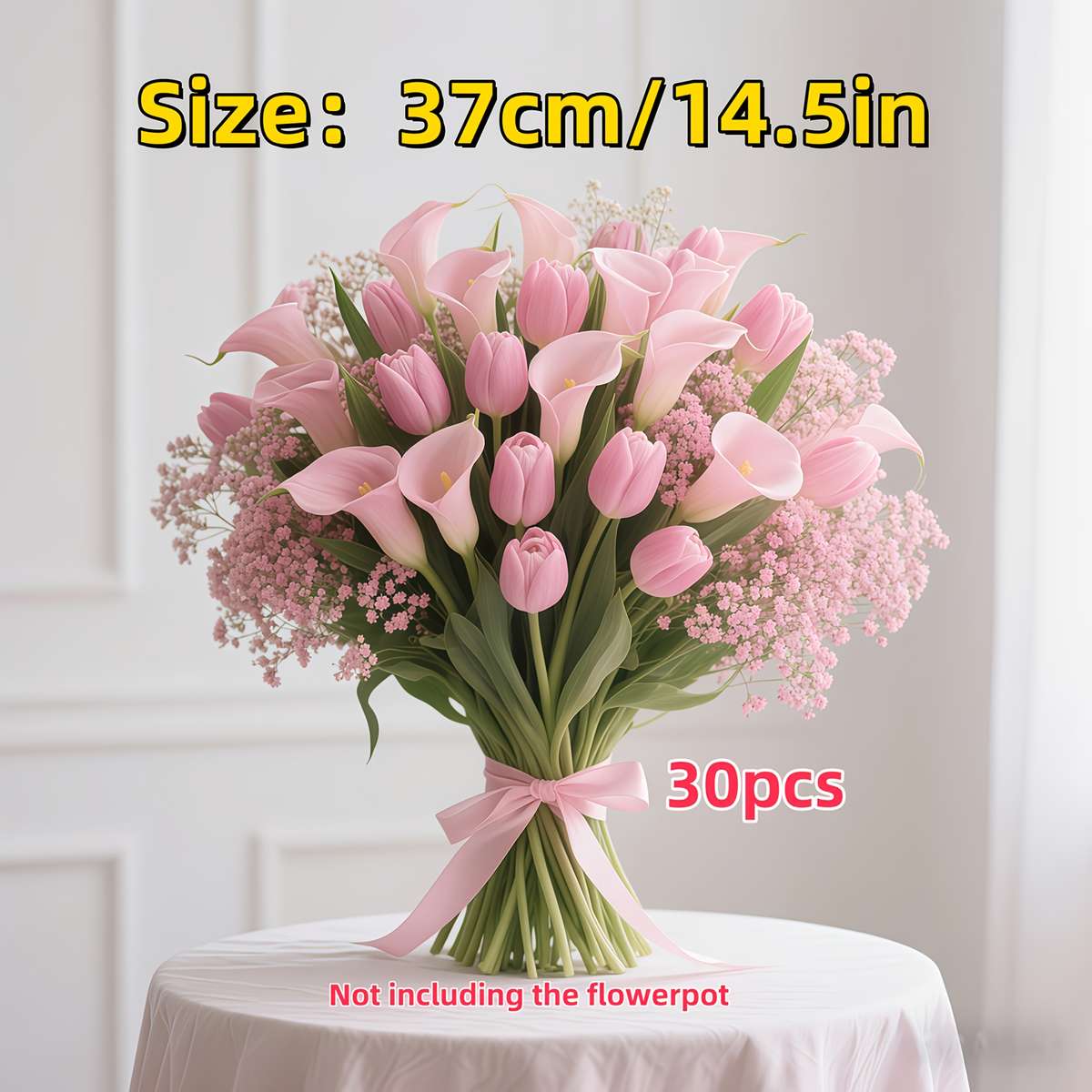 Simulated Flower Items 20Pcs Babys Breath  5Pcs Calla Lily  5Pcs Tulip
