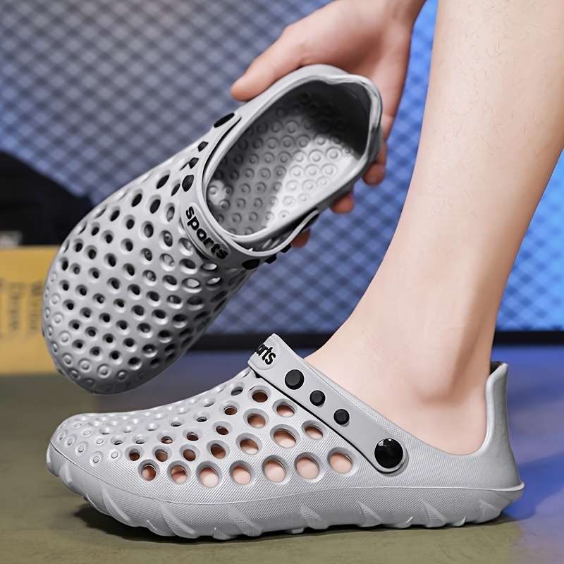 Men Slippers Summer Style Grey Size Uk 7.5