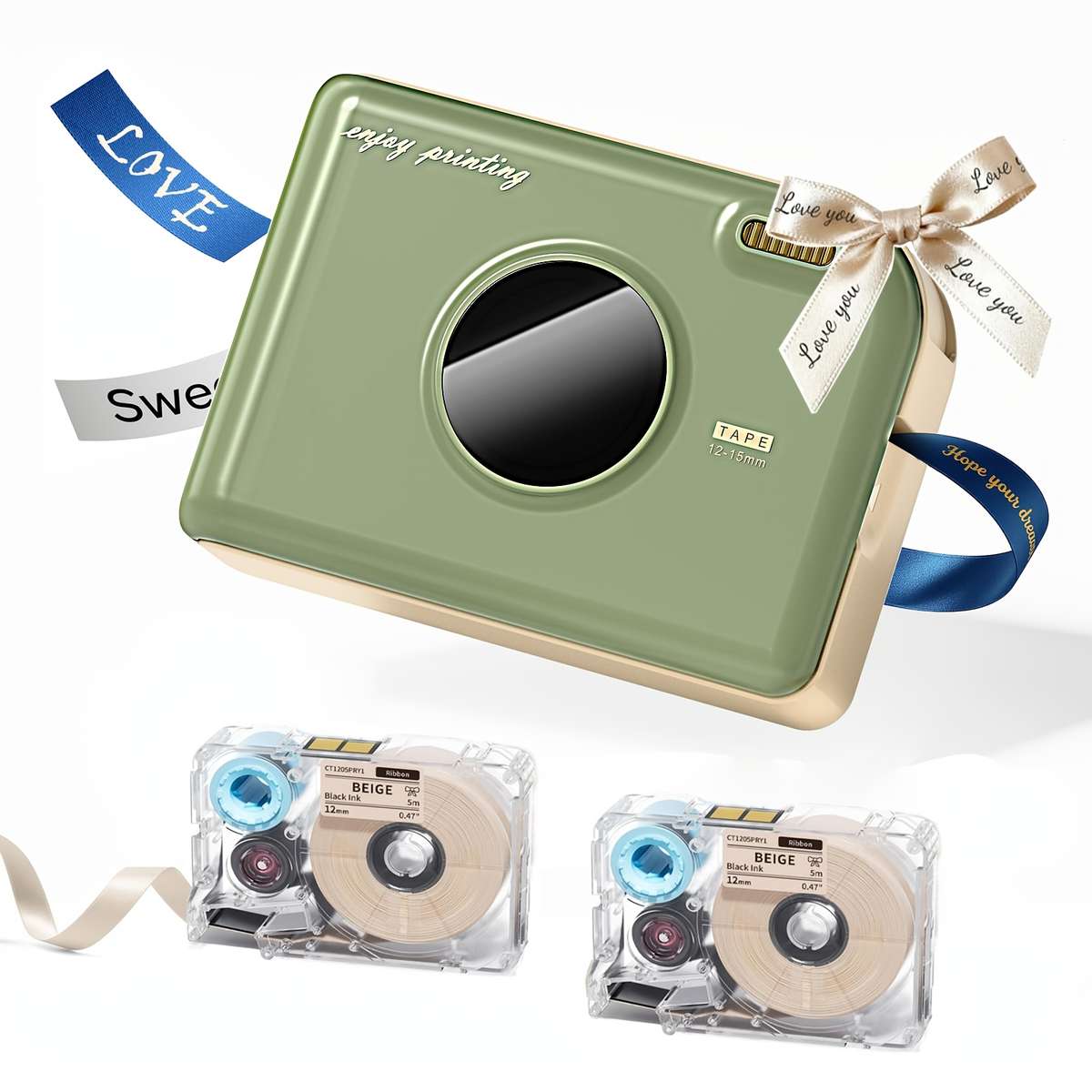 Printer Color White Composition 1 Printer  2 Packs Ribbon
