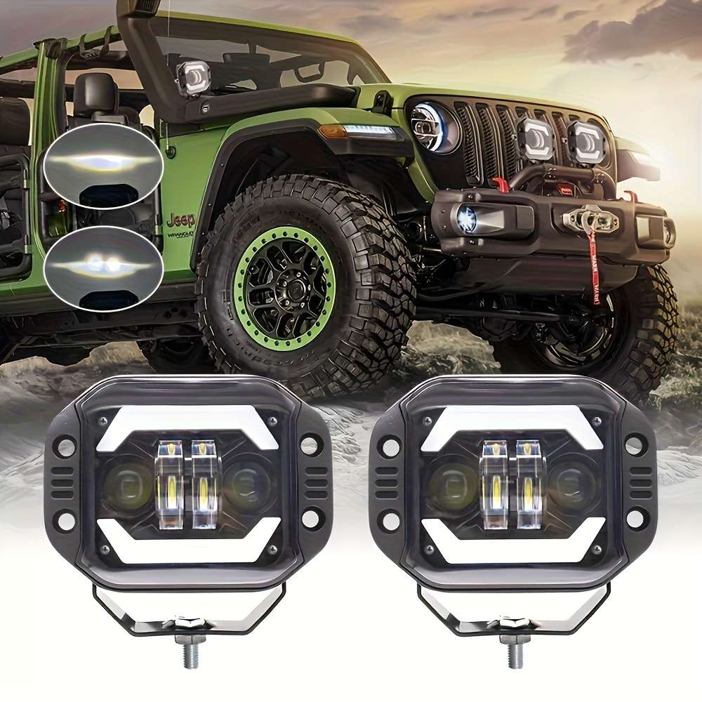 Car Lights Items 2Pcswhite Yellow Angel Eyes