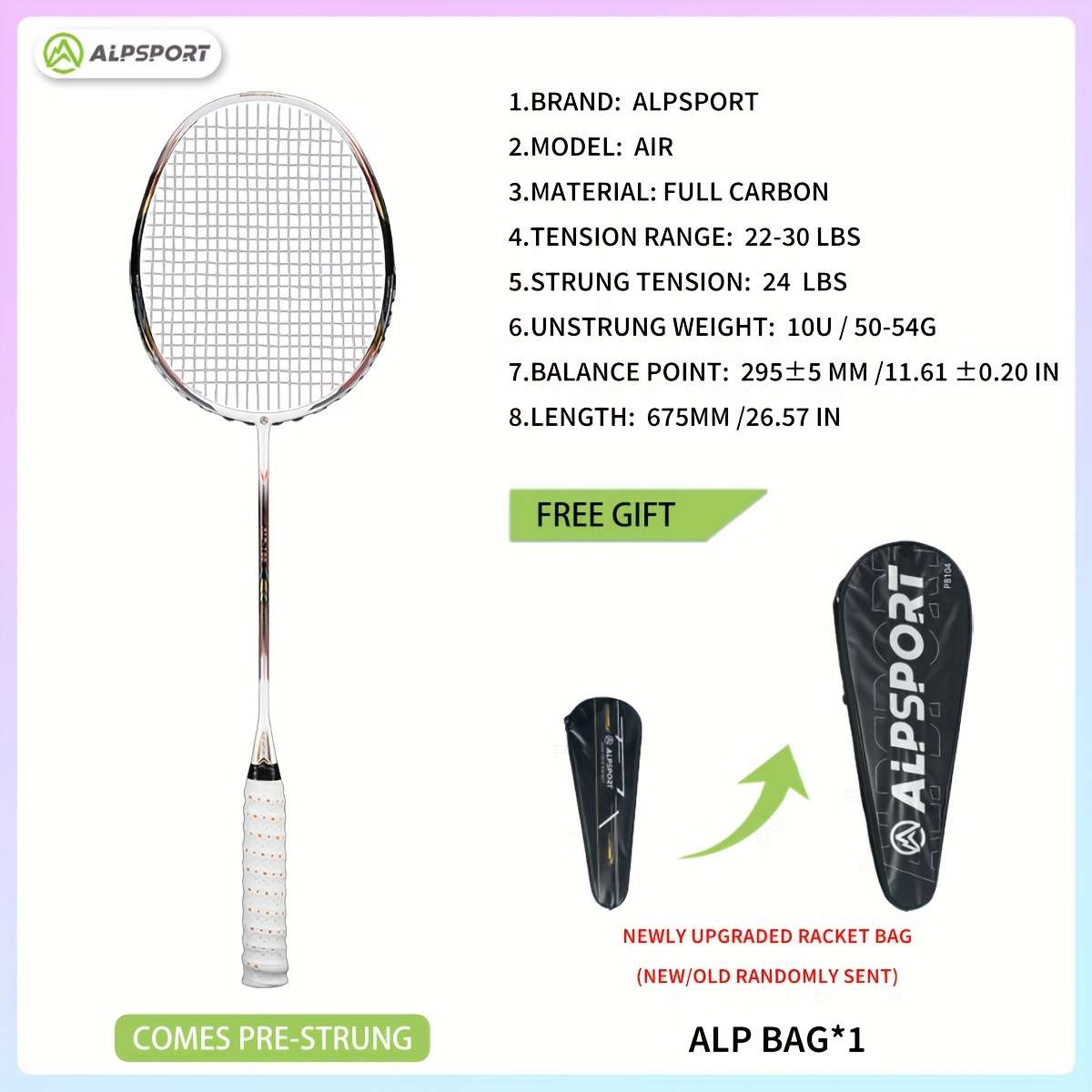 Badminton Racket Color 2Pcs Redpu Bag