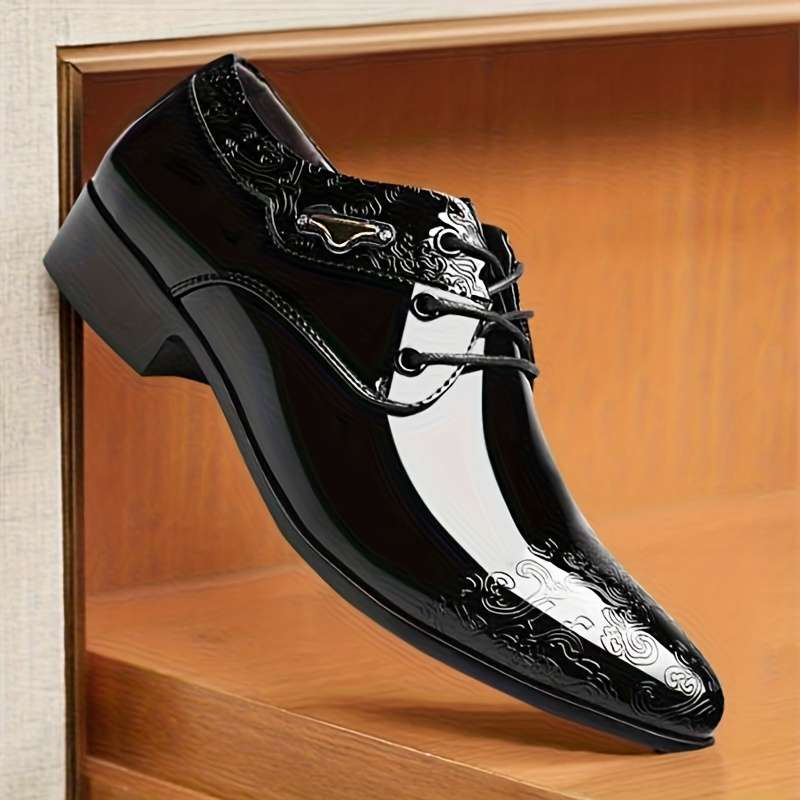 Mens Leather Shoes Color Black Sizeuk 8