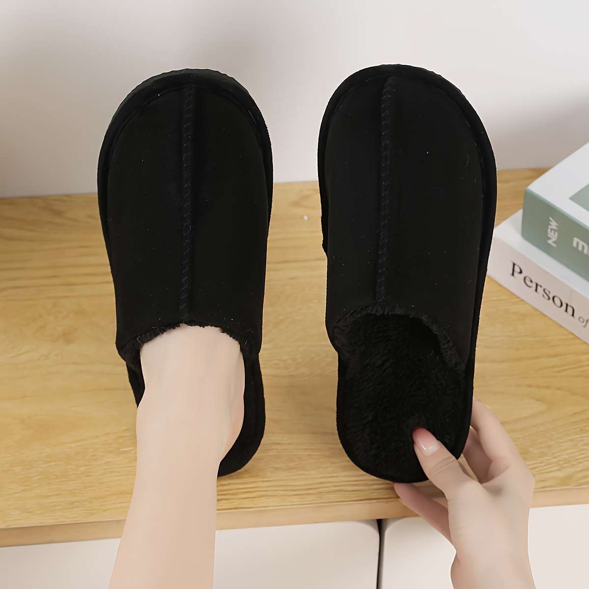 Cotton Slippers Color Labang Cotton Black Sizeuk 6.5-7